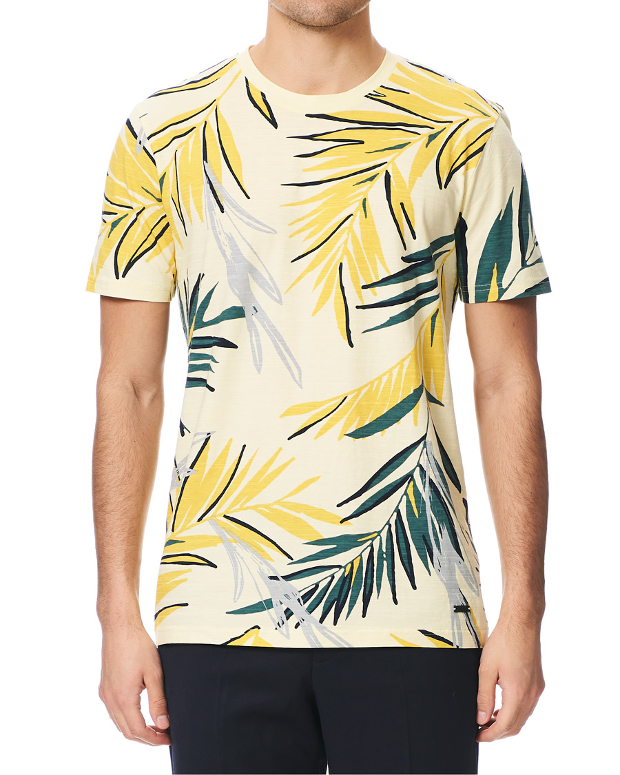Herren | T-Shirts | BOSS ORANGE | BOSS Casual Teleaf Printed Tee Yellow