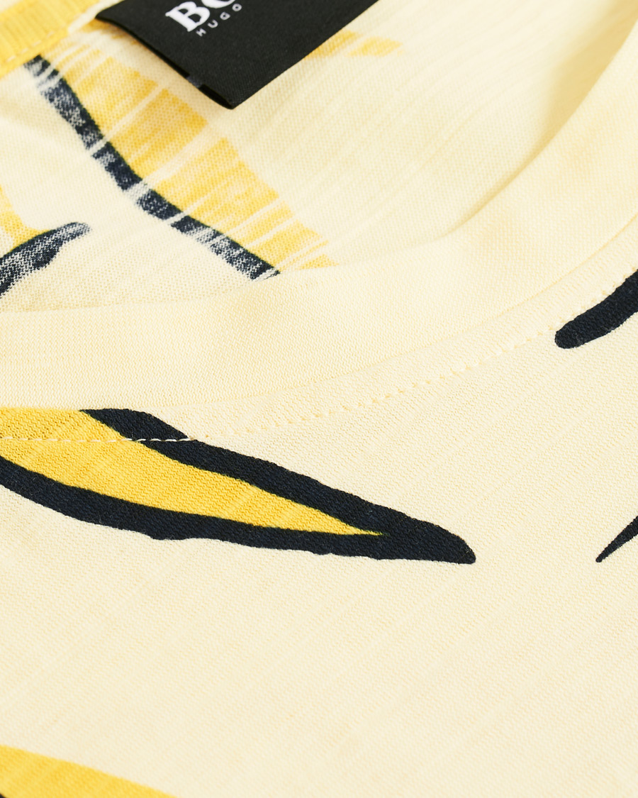 Herren | T-Shirts | BOSS ORANGE | BOSS Casual Teleaf Printed Tee Yellow