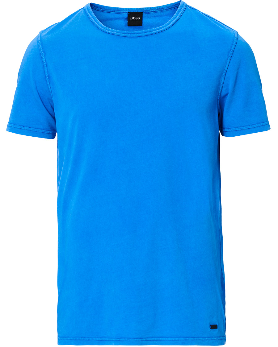 Herren | T-Shirts | BOSS ORANGE | BOSS Casual Tokks Garment Dyed Tee Light Blue