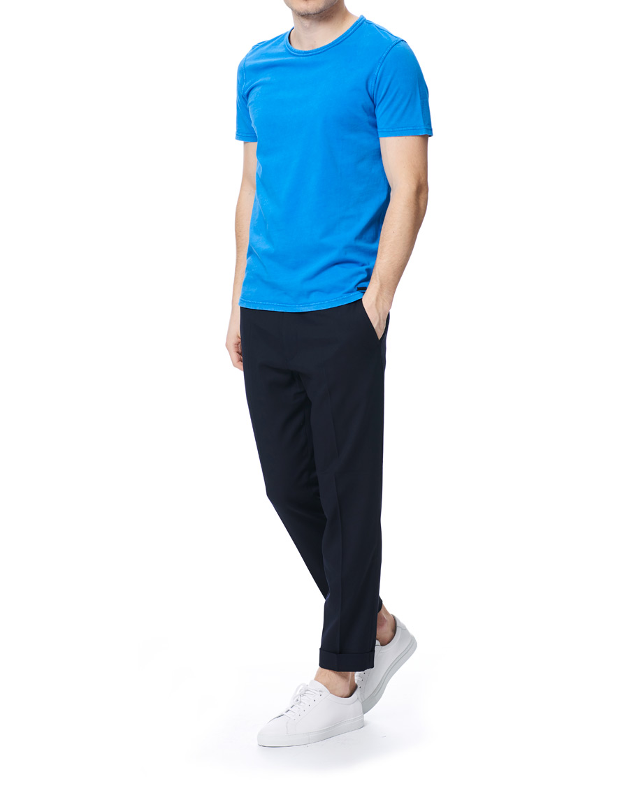 Herren | T-Shirts | BOSS ORANGE | BOSS Casual Tokks Garment Dyed Tee Light Blue