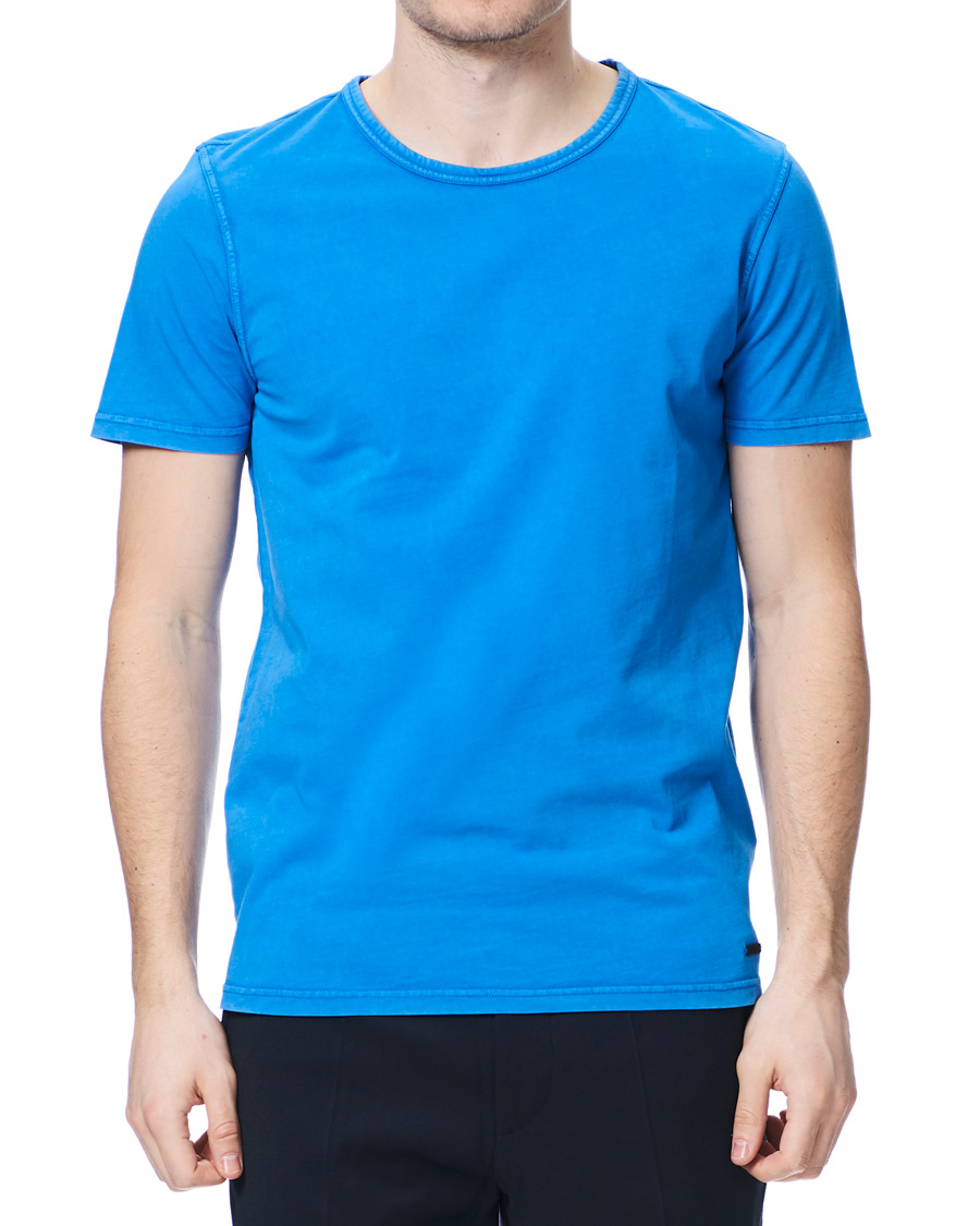 Herren | T-Shirts | BOSS ORANGE | BOSS Casual Tokks Garment Dyed Tee Light Blue