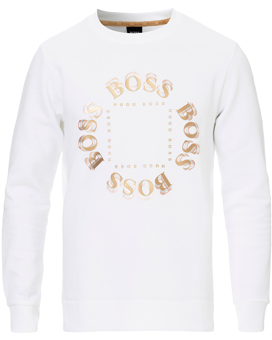 White and gold sweatshirt hotsell