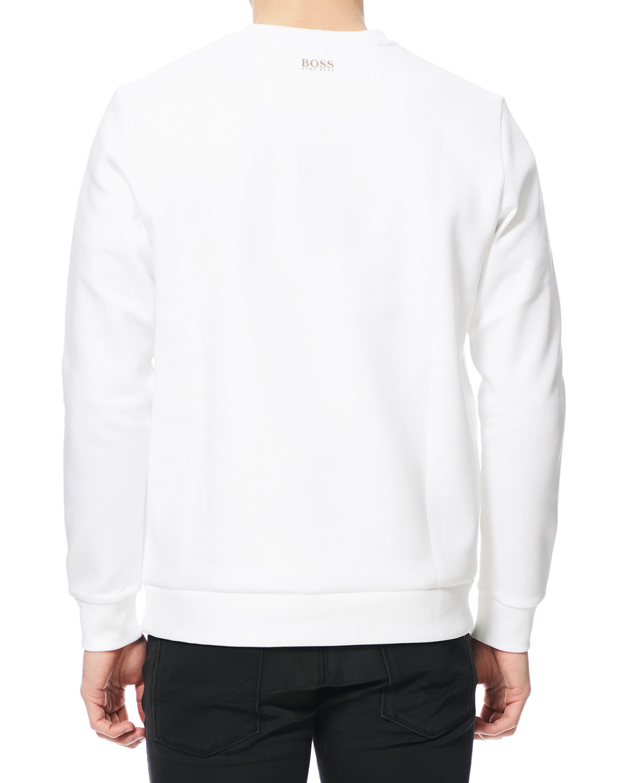 Herren | Pullover | BOSS GREEN | BOSS Athleisure Salbo Circle Sweatshirt White/Gold