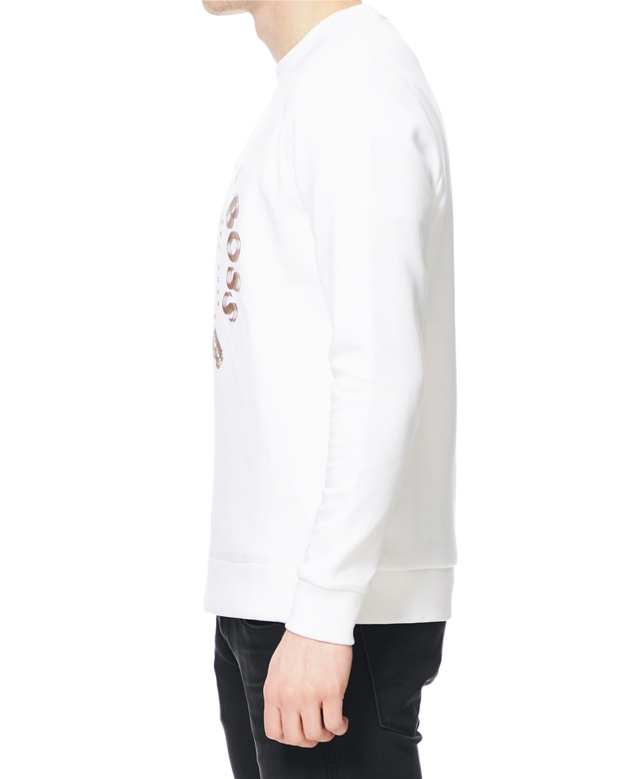 Herren | Pullover | BOSS GREEN | BOSS Athleisure Salbo Circle Sweatshirt White/Gold