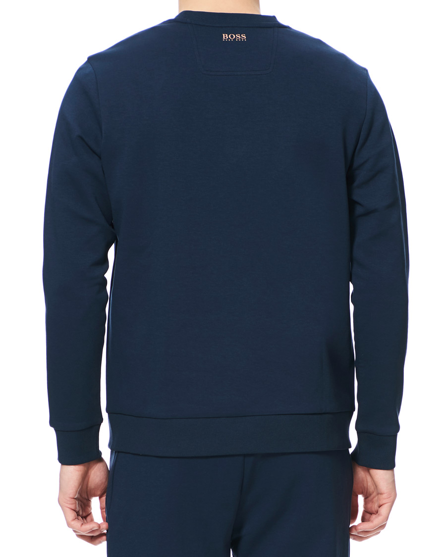 Herren | Pullover | BOSS GREEN | BOSS Athleisure Salbo Circle Sweatshirt Navy/Rosé Gold
