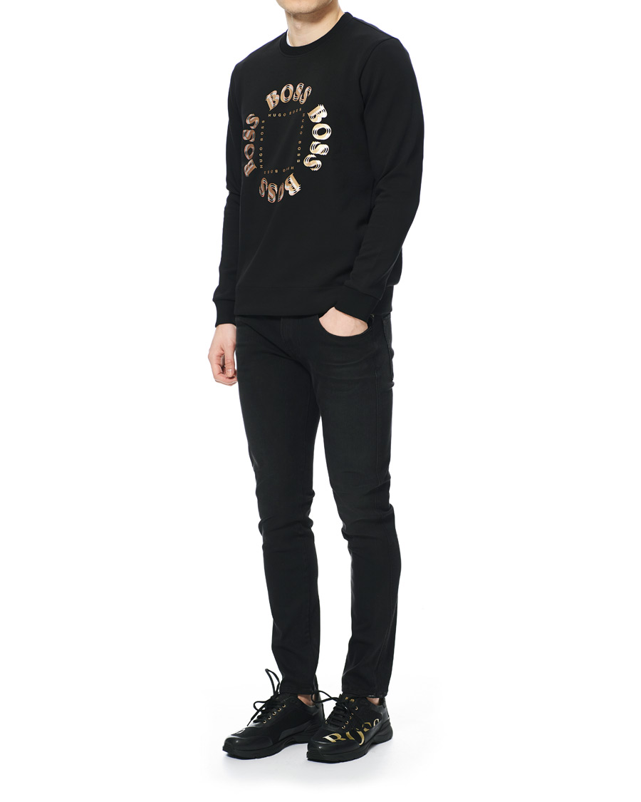 Herren | Pullover | BOSS GREEN | BOSS Athleisure Salbo Circle Sweatshirt Black/Gold