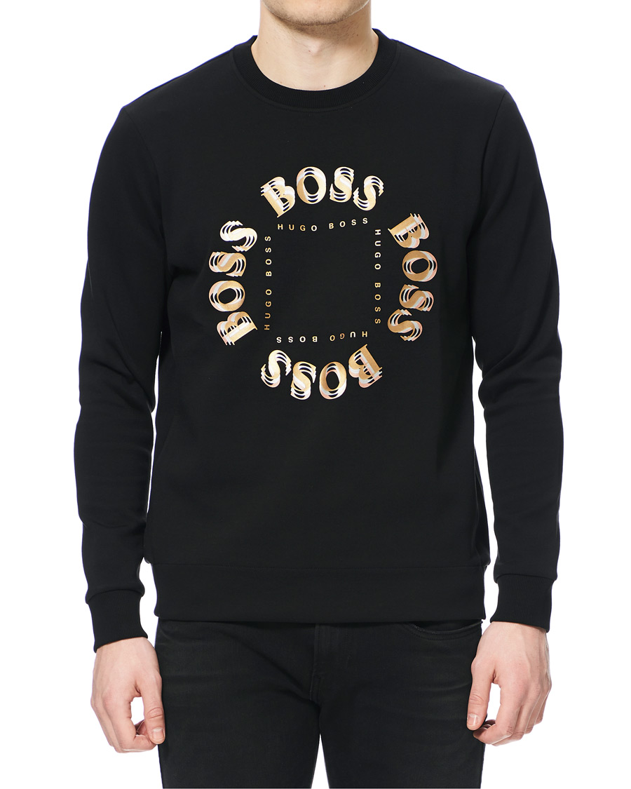 Herren | Pullover | BOSS GREEN | BOSS Athleisure Salbo Circle Sweatshirt Black/Gold