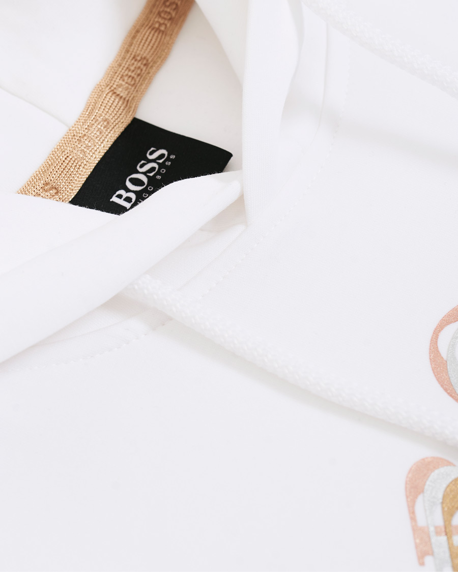 Herren | Pullover | BOSS GREEN | BOSS Athleisure Sly Circle Hoodie White/Gold
