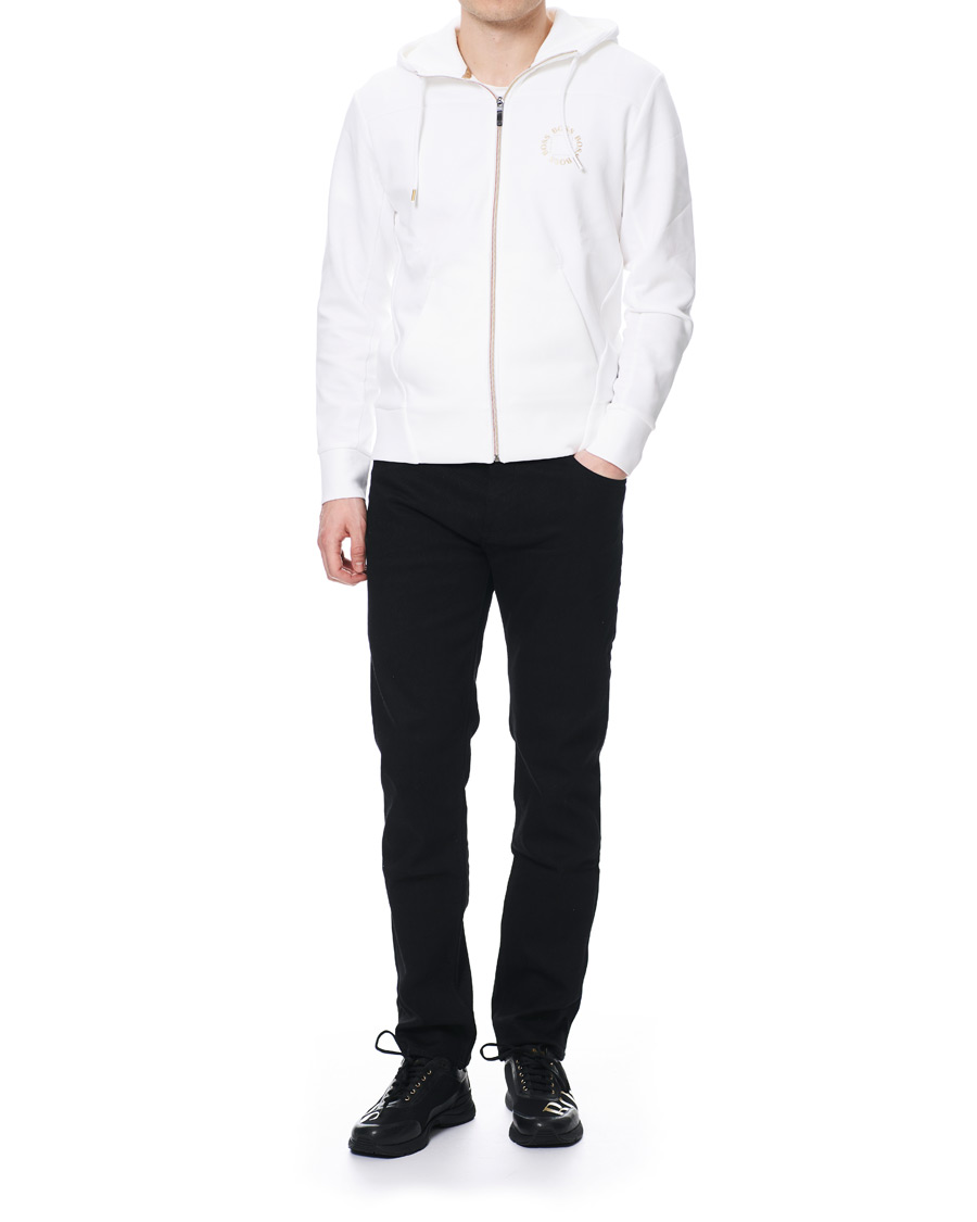 Herren | Pullover | BOSS GREEN | BOSS Athleisure Saggy Circle Full-Zip Hoodie White/Gold
