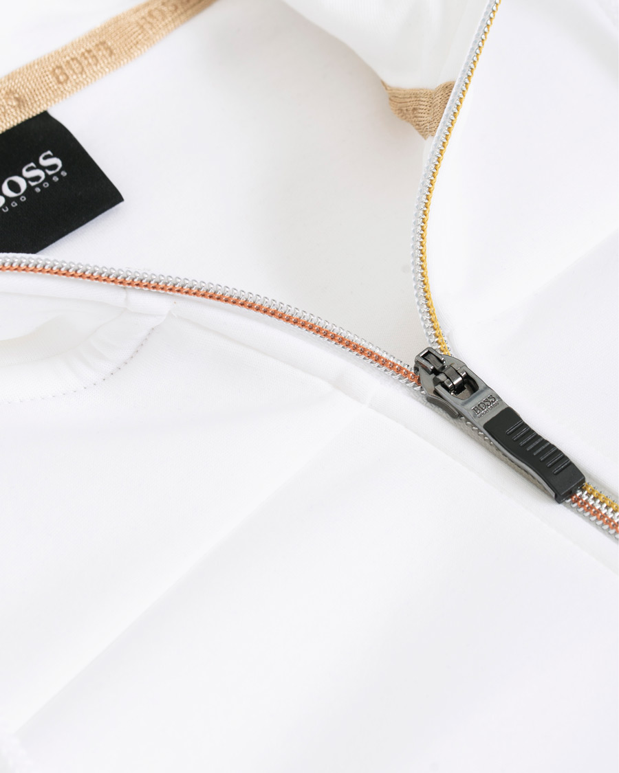 Herren | Pullover | BOSS GREEN | BOSS Athleisure Saggy Circle Full-Zip Hoodie White/Gold