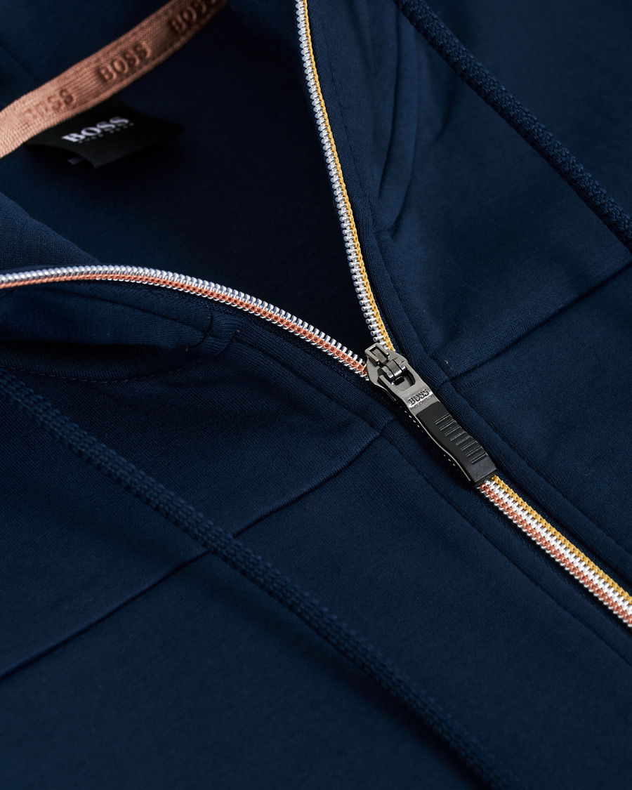 Herren | Pullover | BOSS GREEN | BOSS Athleisure Saggy Circle Full-Zip Hoodie Navy/Rosé Gold