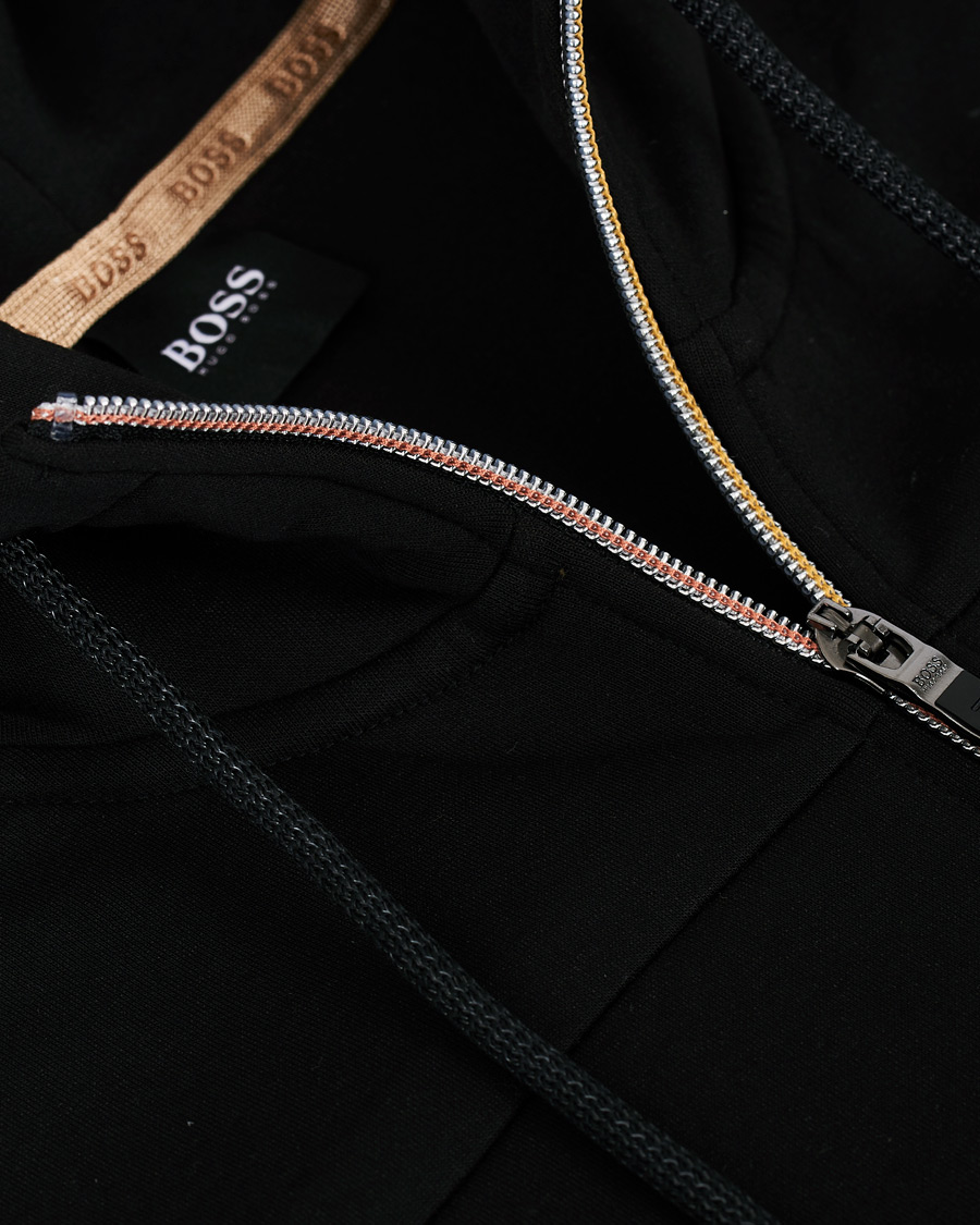 Herren | Pullover | BOSS GREEN | BOSS Athleisure Saggy Circle Full-Zip Hoodie Black/Gold
