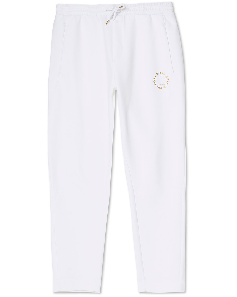 Herren | Hosen | BOSS GREEN | BOSS Athleisure Halboa Circle Sweatpants White/Gold