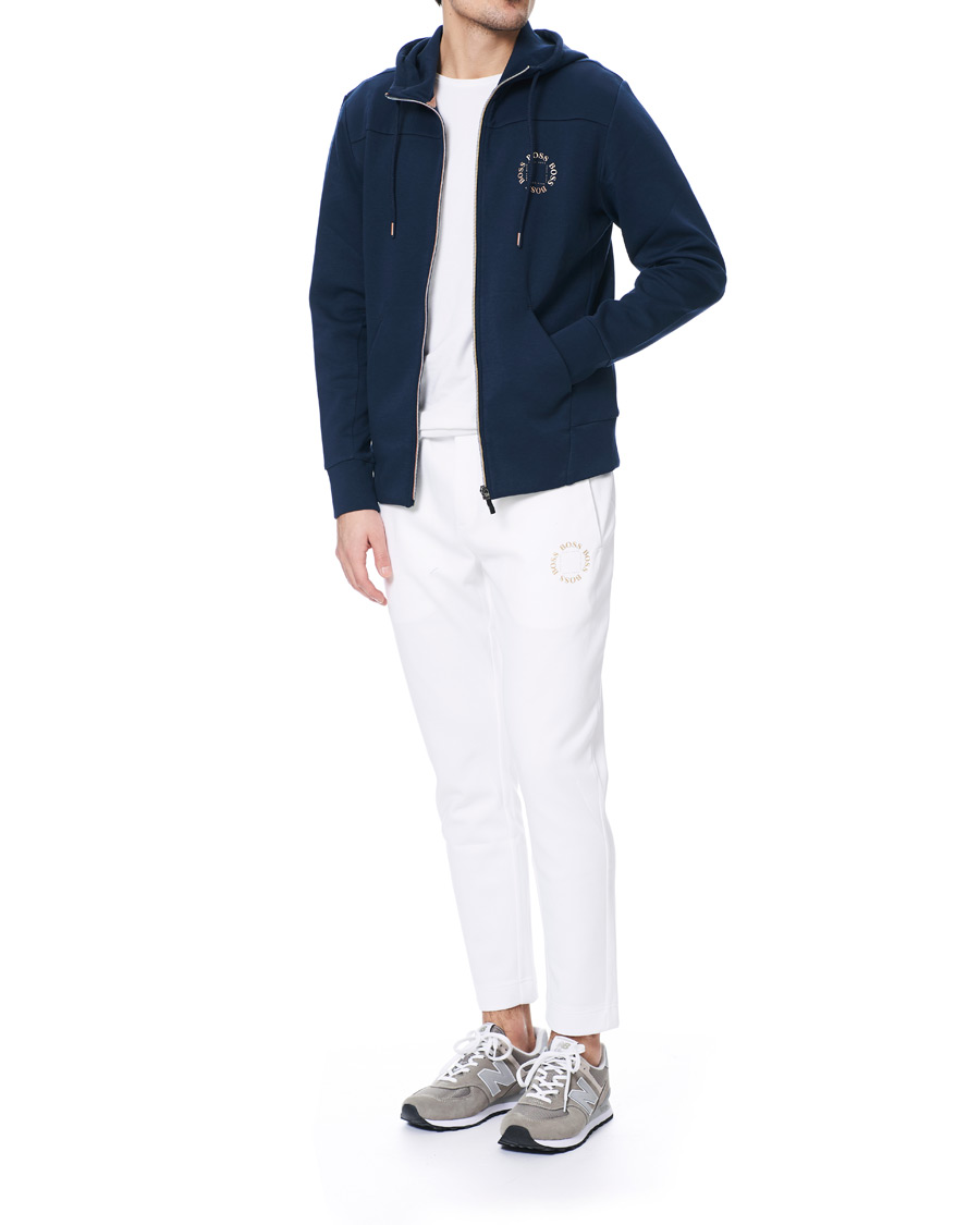 Herren | Hosen | BOSS GREEN | BOSS Athleisure Halboa Circle Sweatpants White/Gold