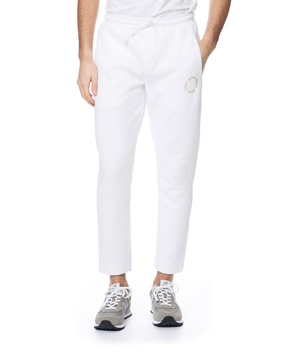 Herren | Hosen | BOSS GREEN | BOSS Athleisure Halboa Circle Sweatpants White/Gold