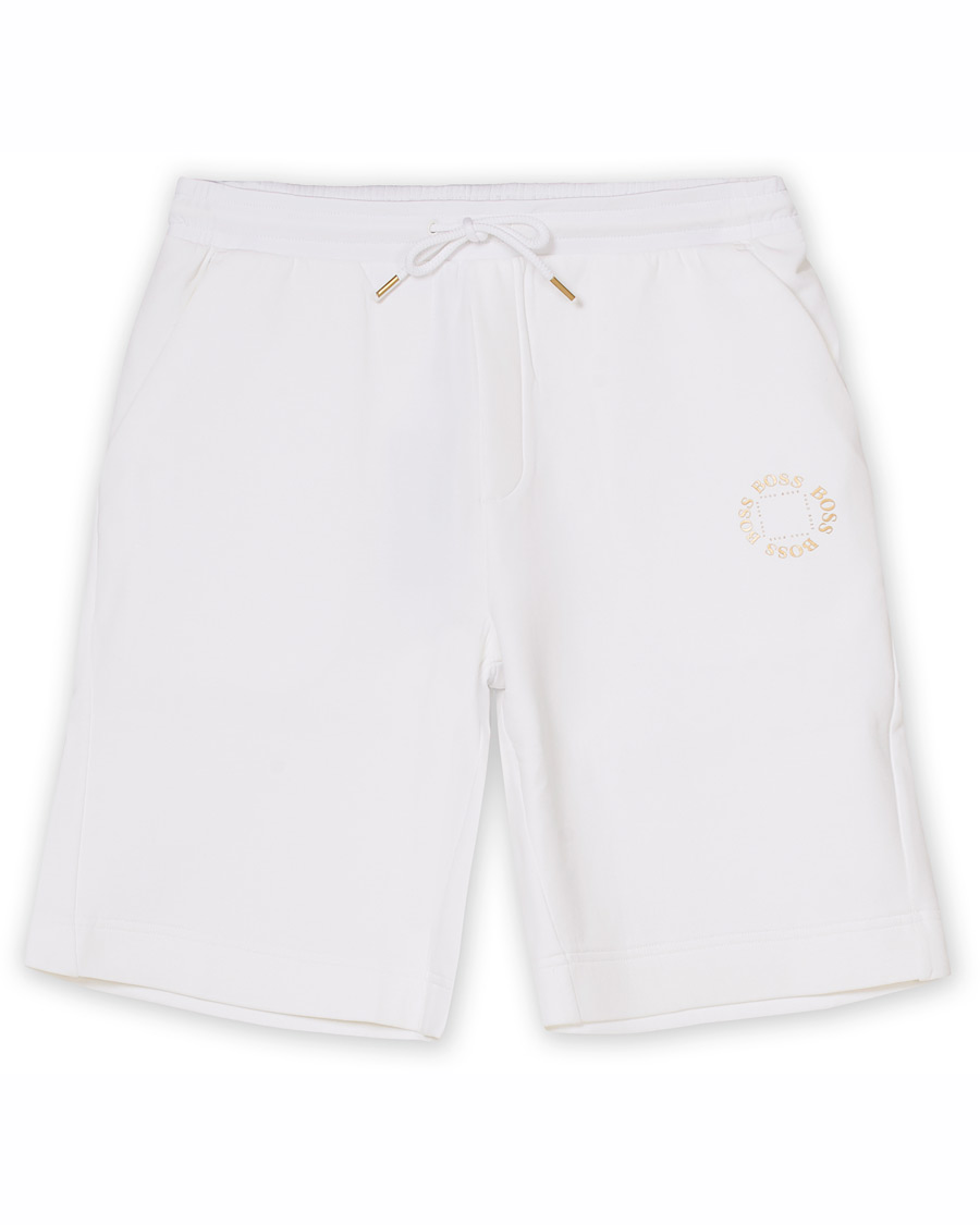 Herren | Shorts | BOSS GREEN | BOSS Athleisure Halboa Circle Shorts White/Gold