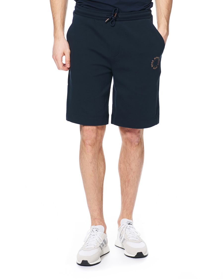 Herren | Shorts | BOSS GREEN | BOSS Athleisure Halboa Circle Shorts Navy/Rosé Gold