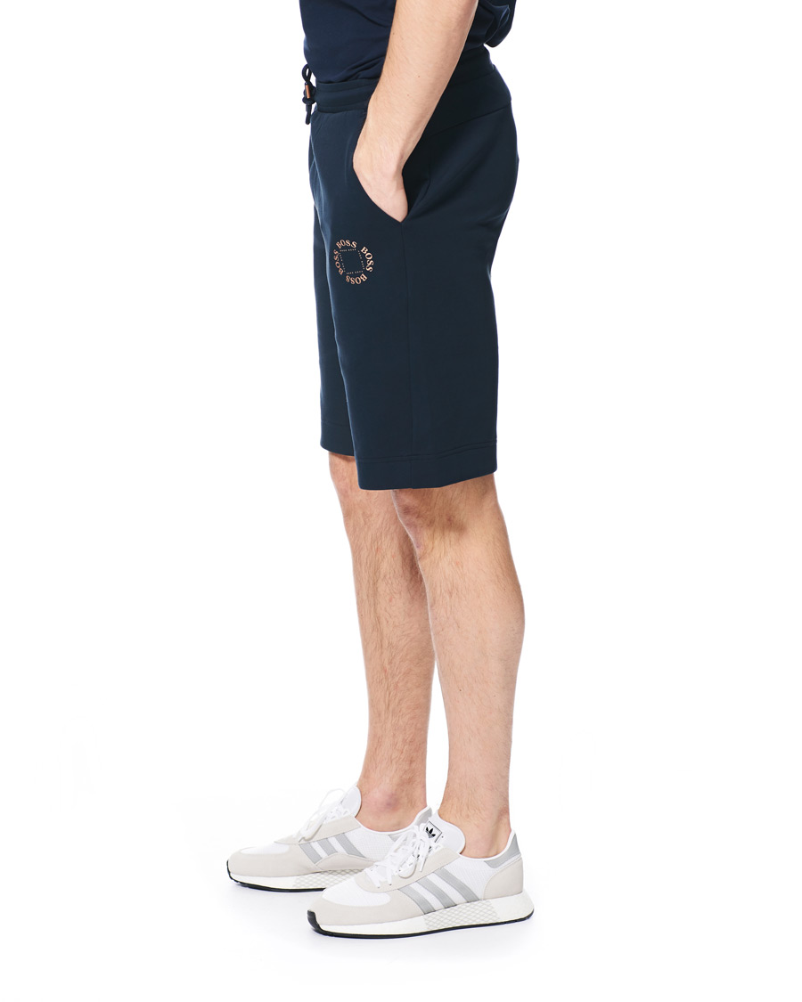 Herren | Shorts | BOSS GREEN | BOSS Athleisure Halboa Circle Shorts Navy/Rosé Gold