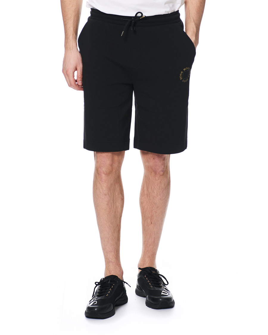 Herren | Shorts | BOSS GREEN | BOSS Athleisure Halboa Circle Shorts Black/Gold