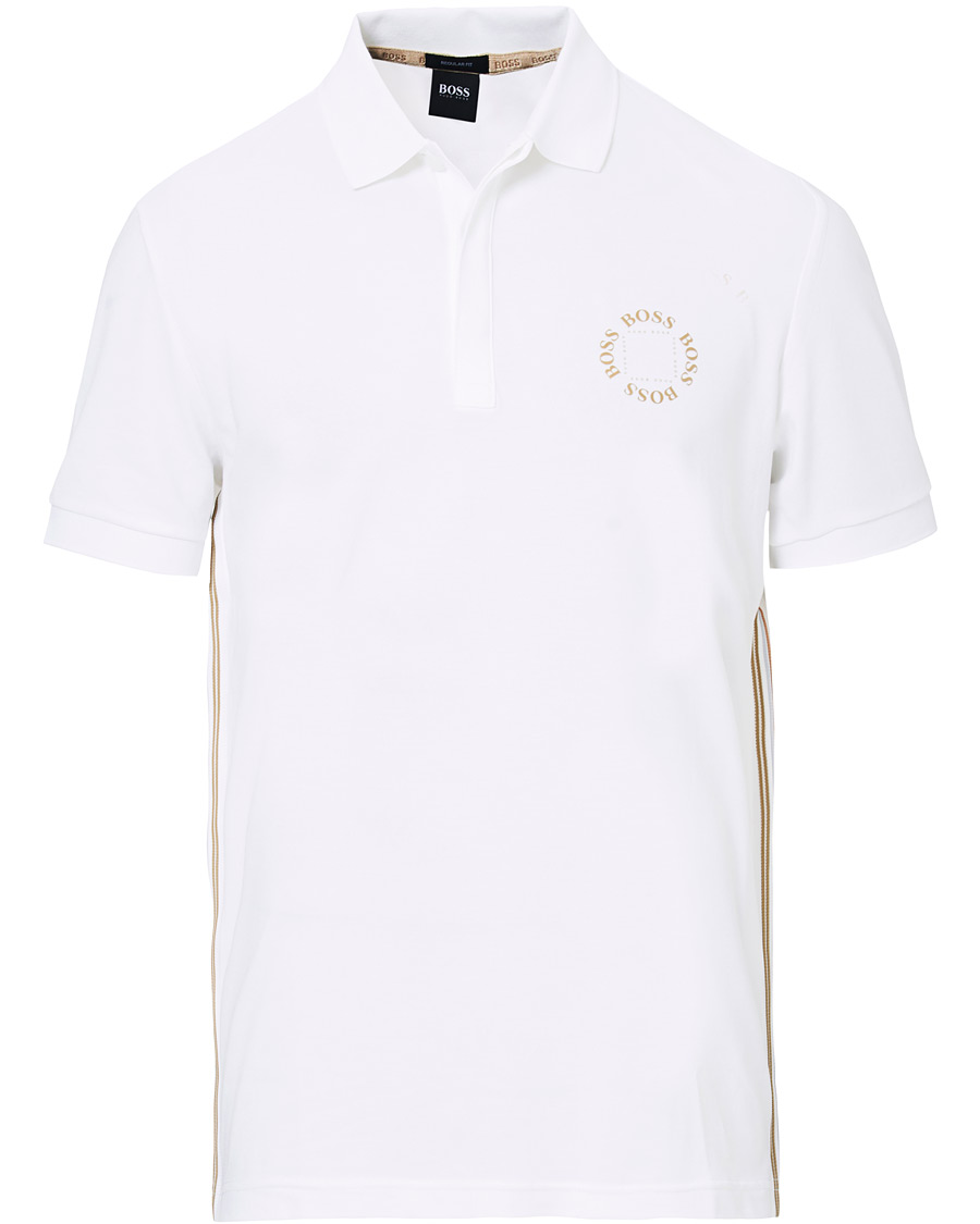 Herren | Poloshirts | BOSS GREEN | BOSS Athleisure Paddy Circle Polo White/Gold