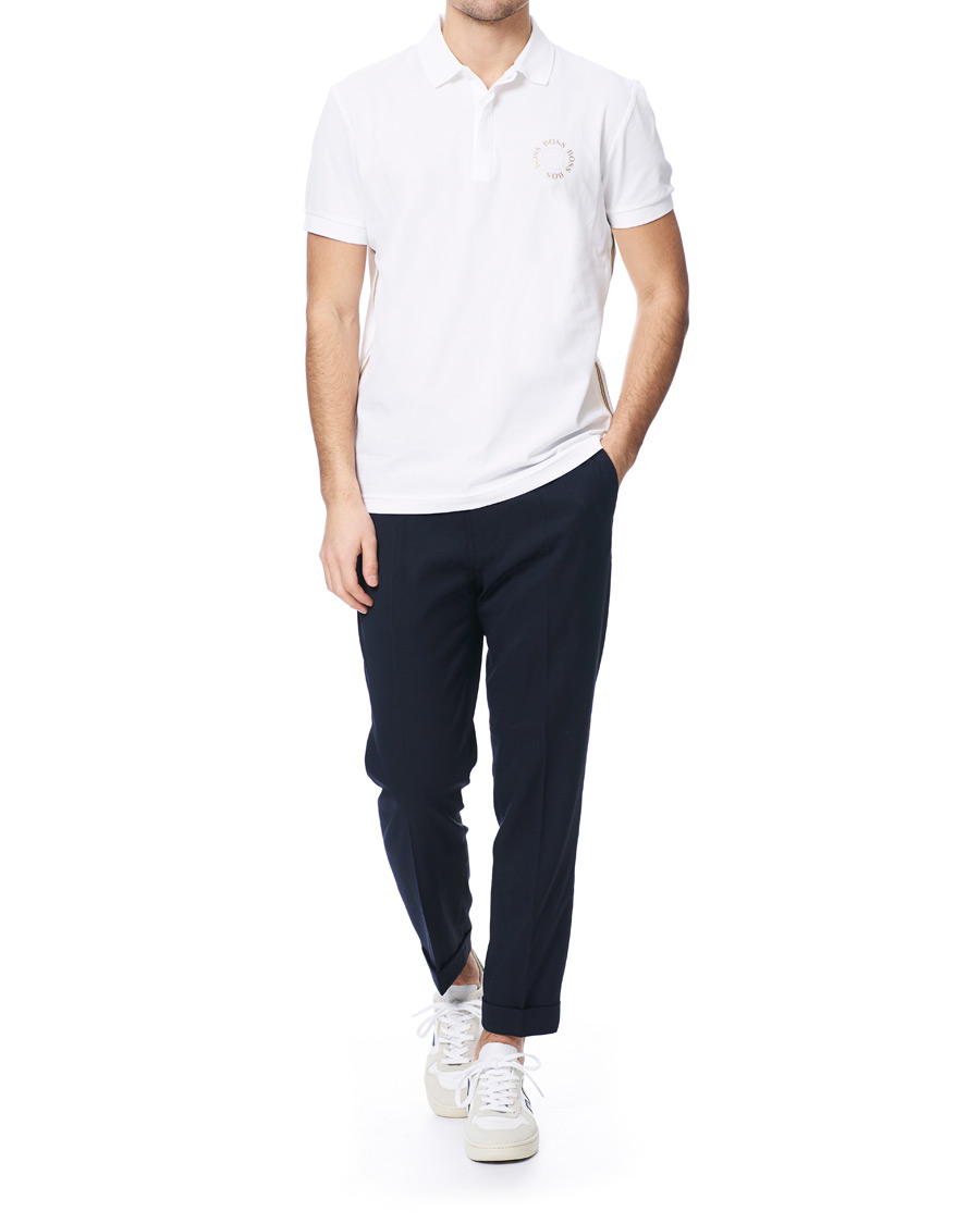 Herren | Poloshirts | BOSS GREEN | BOSS Athleisure Paddy Circle Polo White/Gold