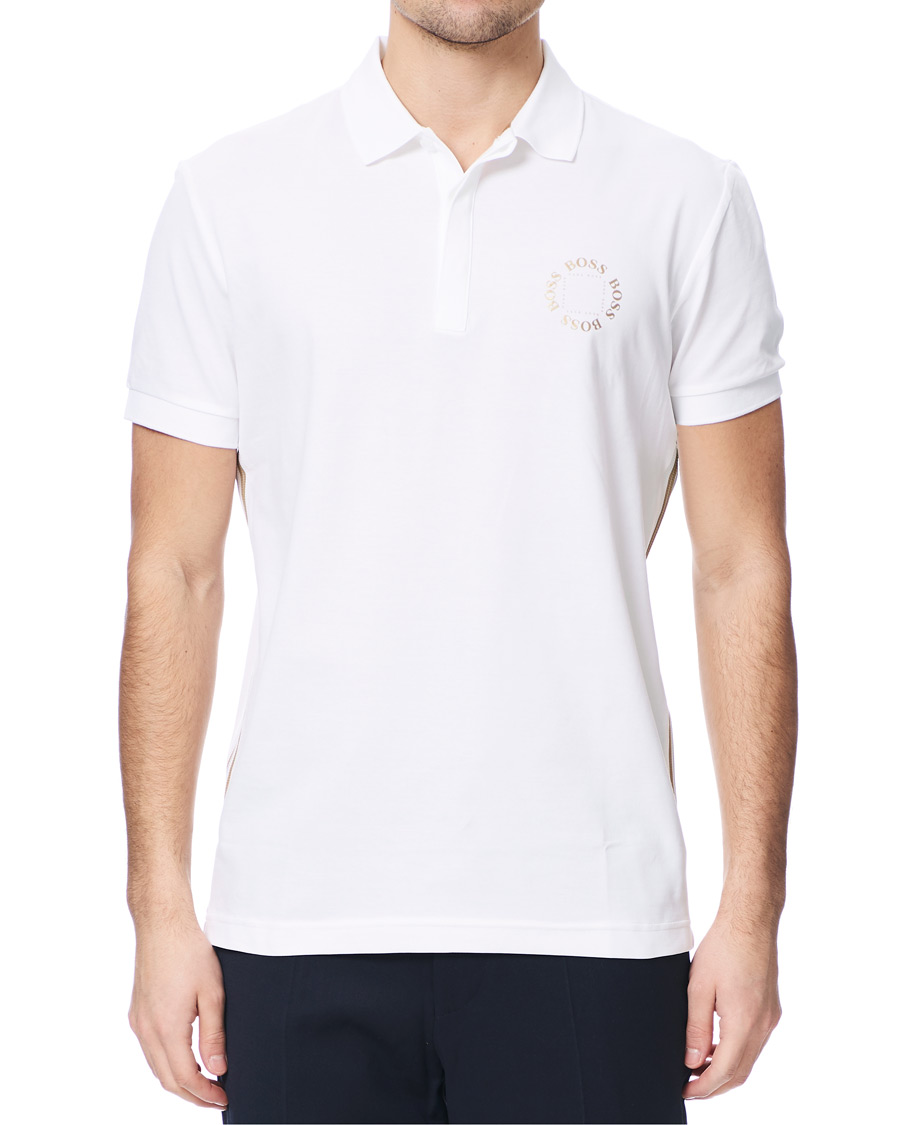 Herren | Poloshirts | BOSS GREEN | BOSS Athleisure Paddy Circle Polo White/Gold