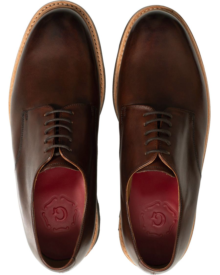 Herren | Grenson Curt Commando Sole Derby Dark Brown Calf | Grenson | Curt Commando Sole Derby Dark Brown Calf