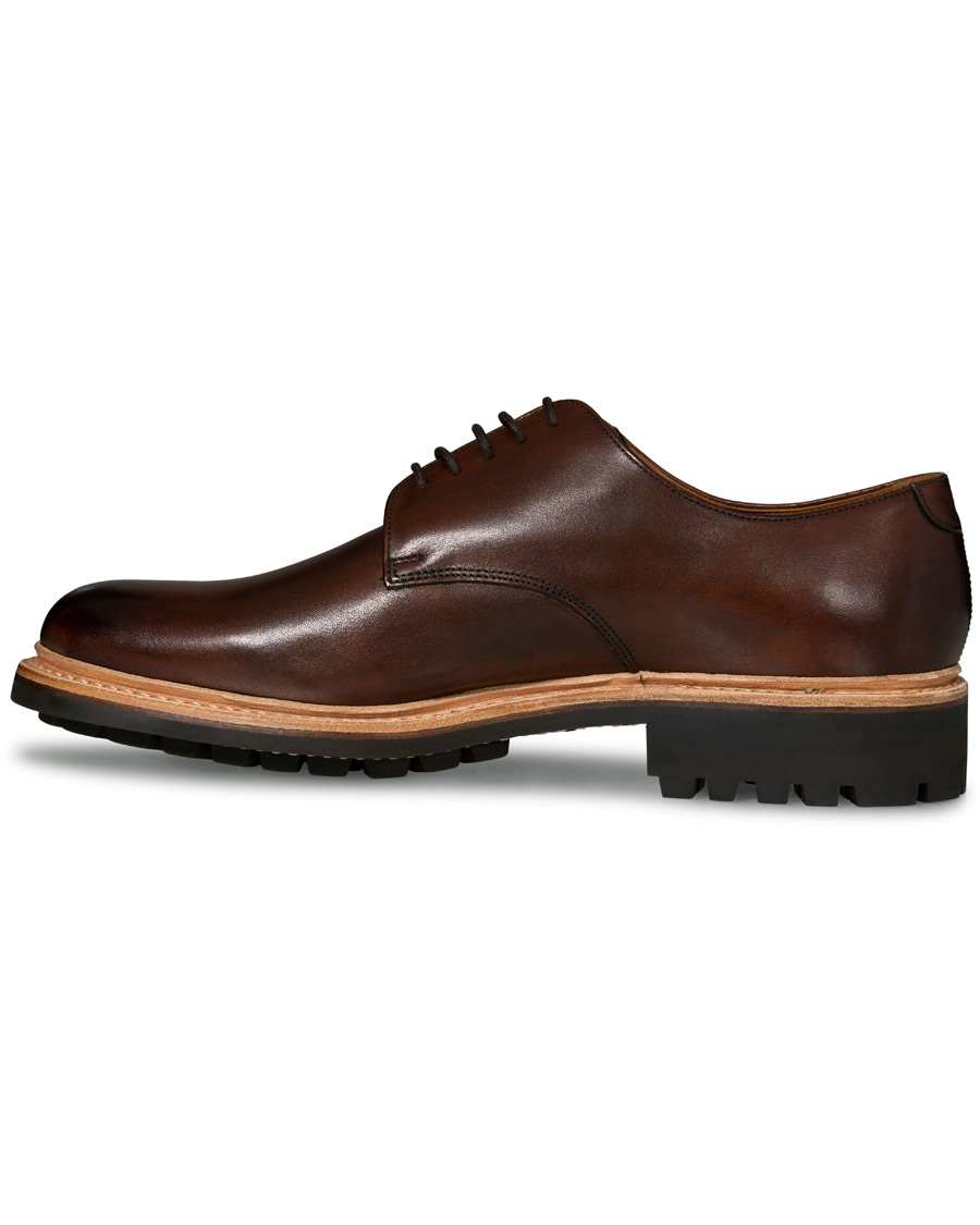 Herren | Grenson Curt Commando Sole Derby Dark Brown Calf | Grenson | Curt Commando Sole Derby Dark Brown Calf