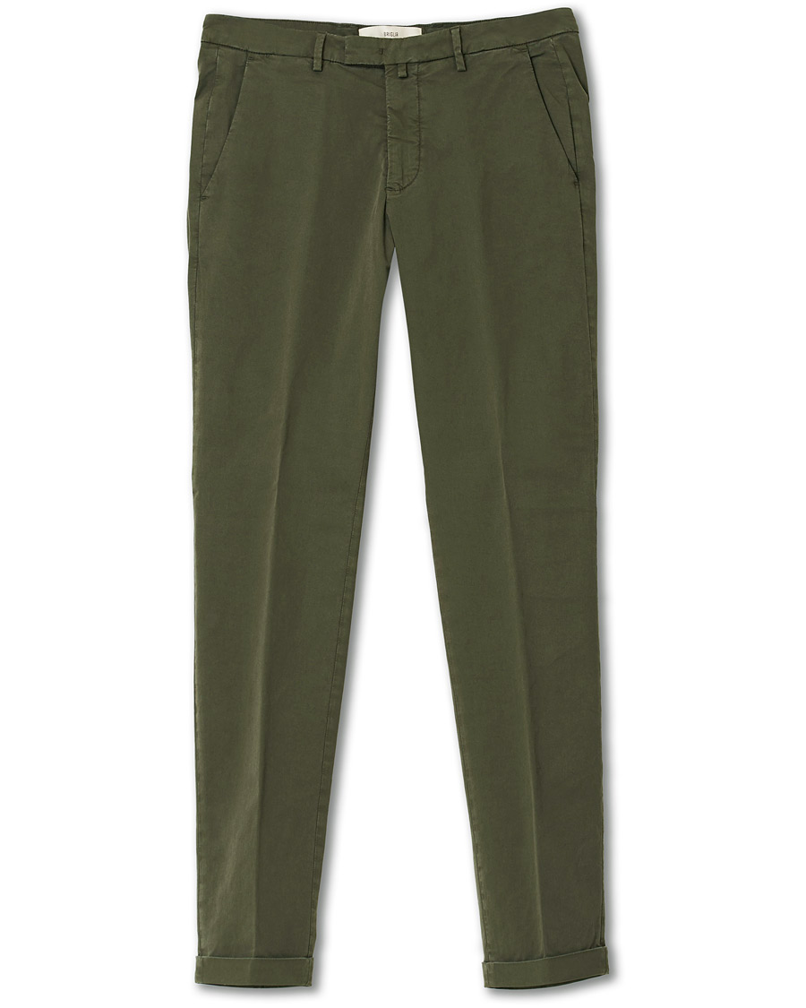Herren | Hosen | Briglia 1949 | Slim Fit Gabardine Chinos Dark Green