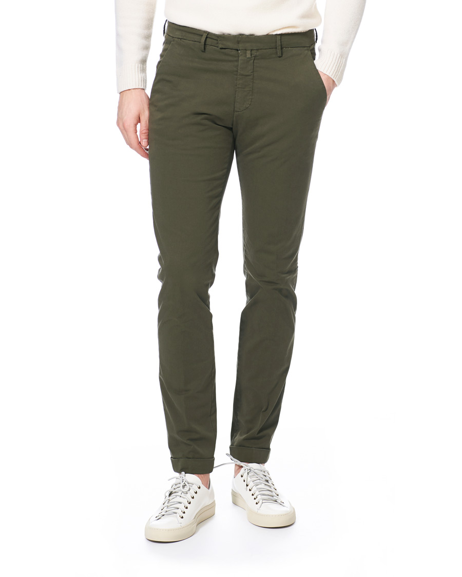 Herren | Hosen | Briglia 1949 | Slim Fit Gabardine Chinos Dark Green
