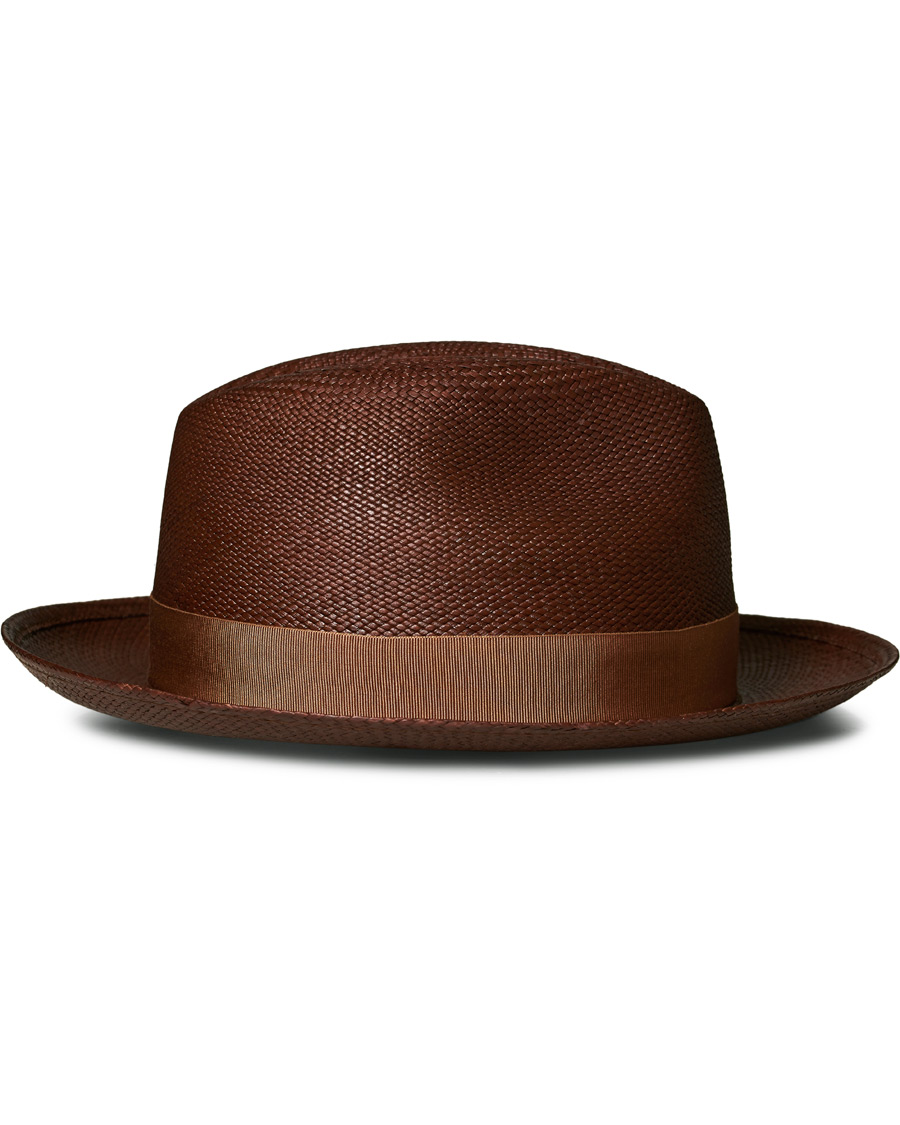 Herren | Borsalino Panama Quito With Medium Brim Brown/Beige | Borsalino | Panama Quito With Medium Brim Brown/Beige