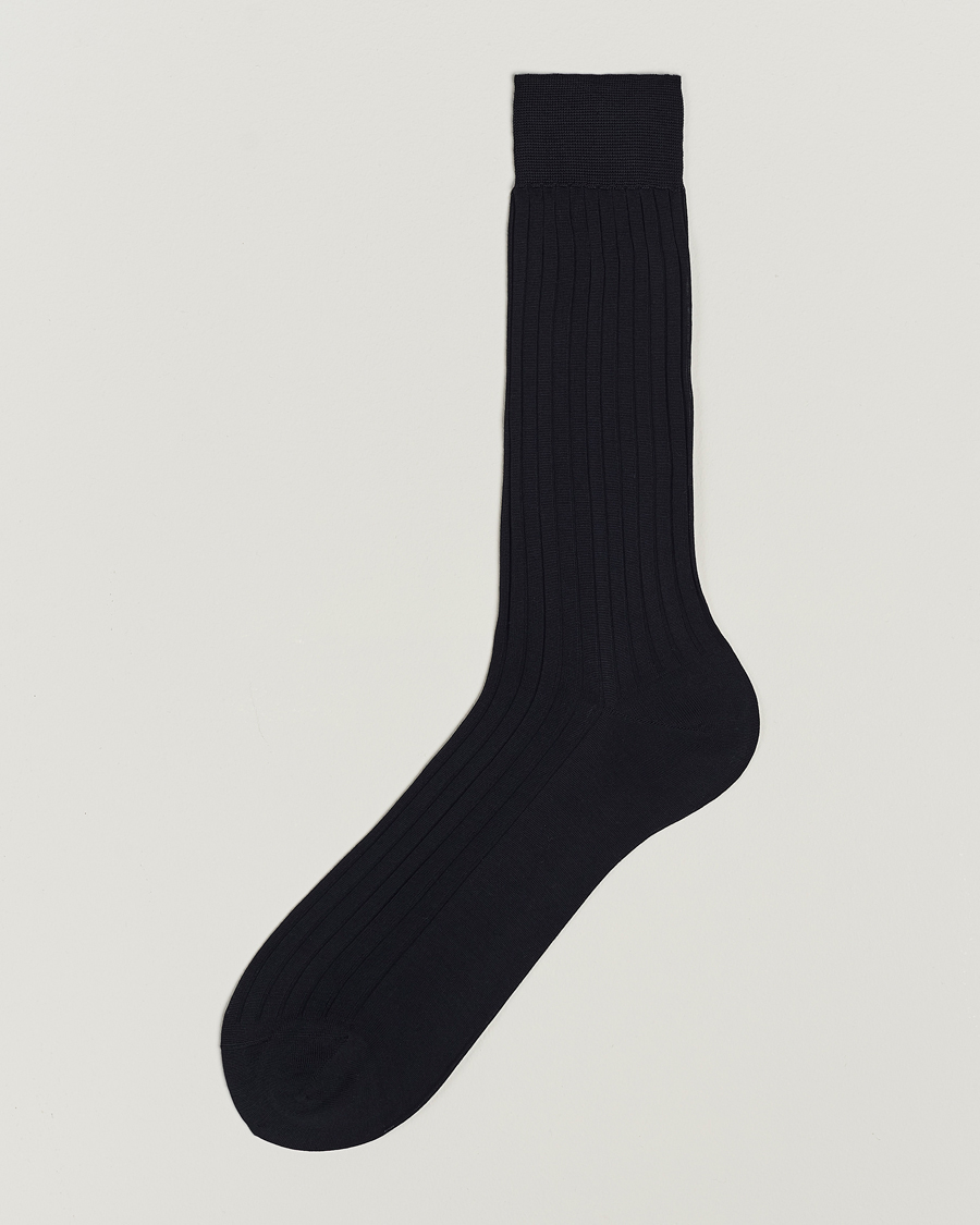 Herren | Unterwäsche | Bresciani | Cotton Ribbed Short Socks Navy