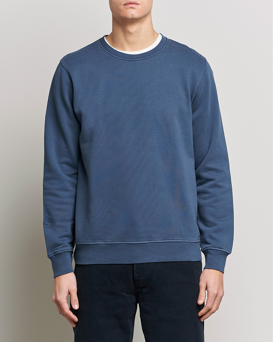 Men | Colorful Standard | Colorful Standard | Classic Organic Crew Neck Sweat Petrol Blue