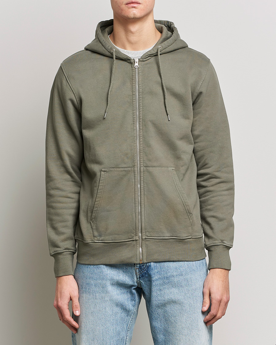 Herren | Pullover | Colorful Standard | Classic Organic Full Zip Hood Dusty Olive