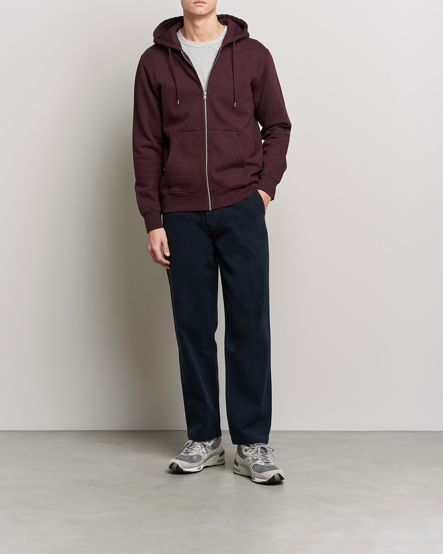 Herren | Pullover | Colorful Standard | Classic Organic Full Zip Hood Oxblood Red