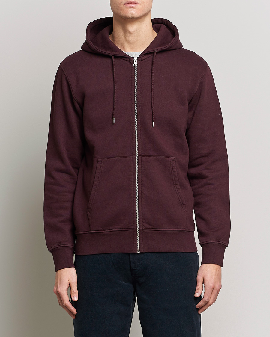 Herren | Pullover | Colorful Standard | Classic Organic Full Zip Hood Oxblood Red