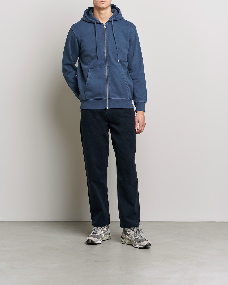 Herren | Pullover | Colorful Standard | Classic Organic Full Zip Hood Petrol Blue