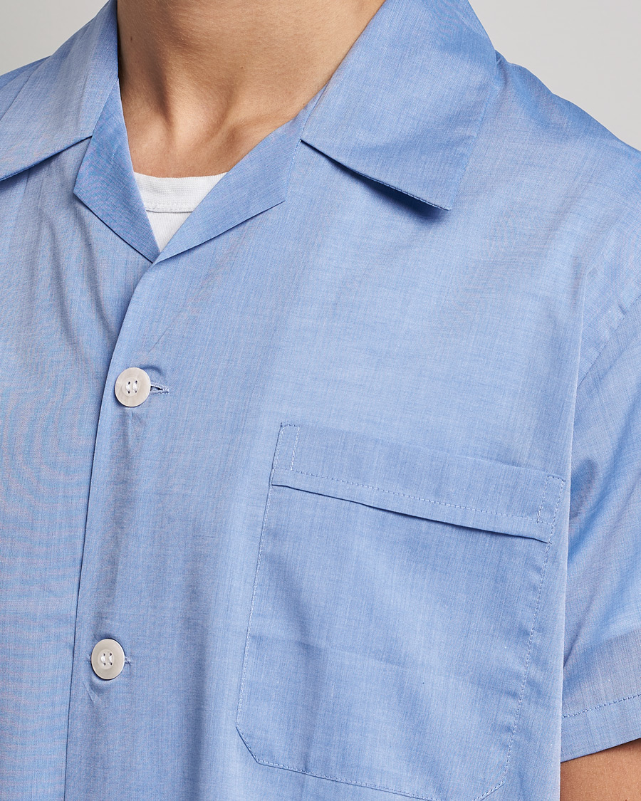 Herren | Schlafanzüge & Bademäntel | Derek Rose | Shortie Cotton Pyjama Set Blue