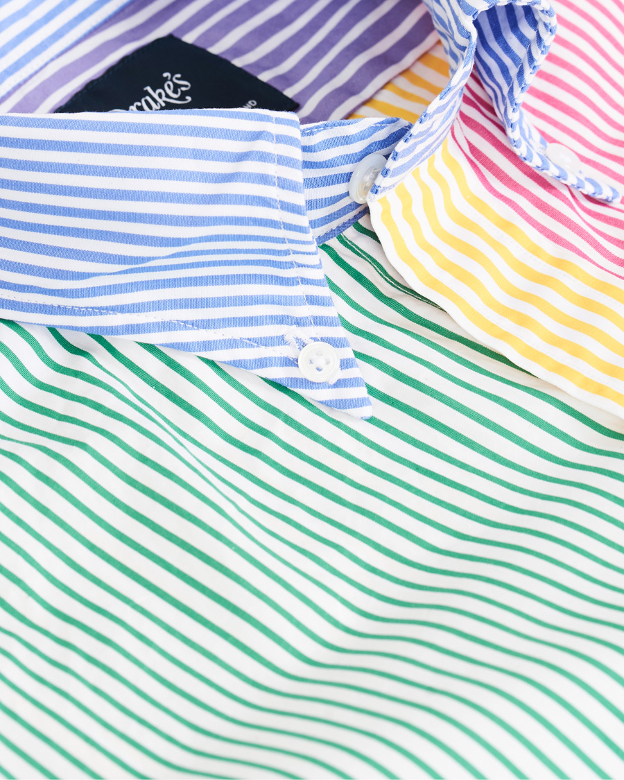 Herren | Hemden | Drake's | Striped Button Down Shirt Multi