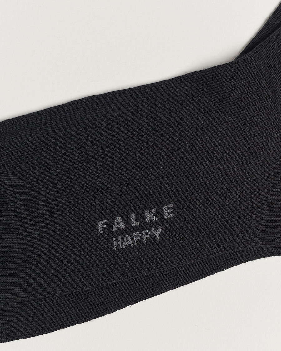 Herren |  | Falke | Happy 2-Pack Cotton Socks Black