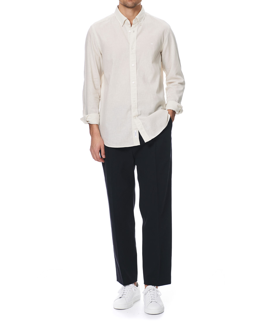Herren | Hosen | Filippa K | Samson Loose Fit Pleated Cotton Trousers Navy