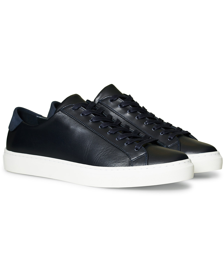 Herren | Filippa K Morgan Low Mix Sneakers Navy | Filippa K | Morgan Low Mix Sneakers Navy
