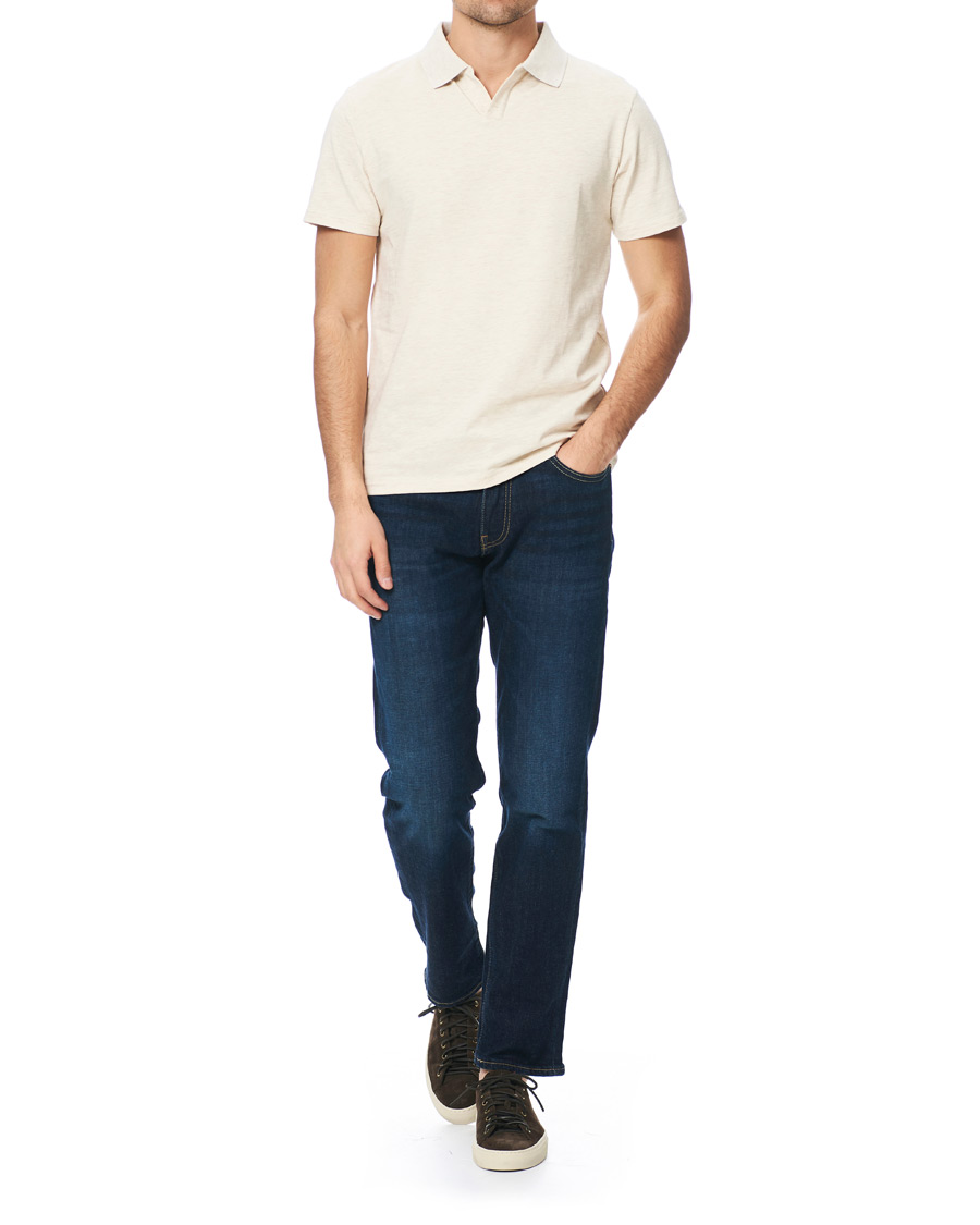 Herren | Poloshirts | Filippa K | Soft Lycra Polo T-Shirt Beige Melange