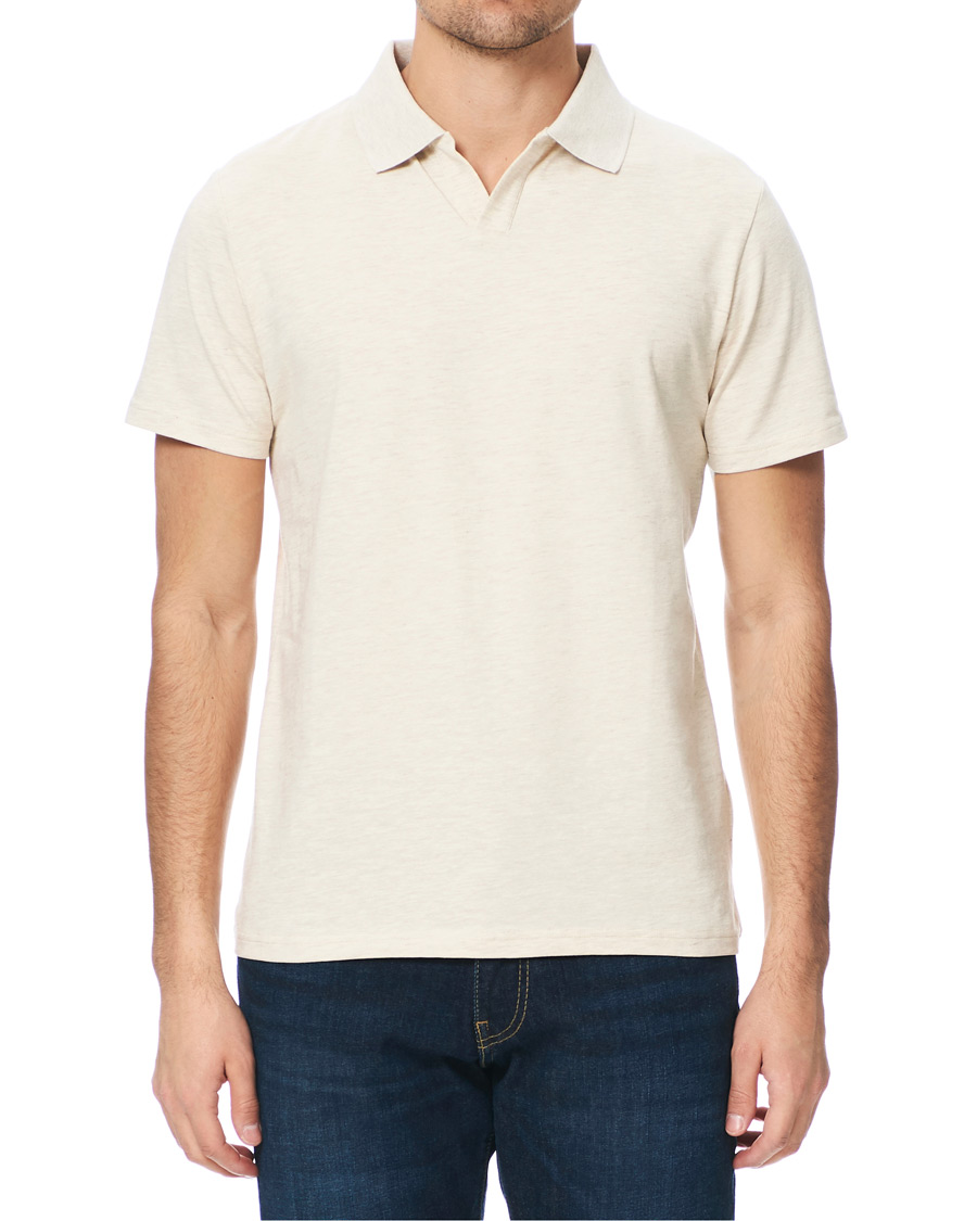 Herren | Poloshirts | Filippa K | Soft Lycra Polo T-Shirt Beige Melange