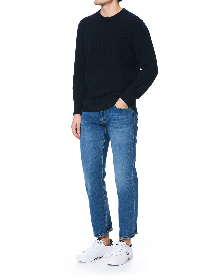 Herren | Fred Perry B722 Leather Sneaker White/Navy | Fred Perry | B722 Leather Sneaker White/Navy