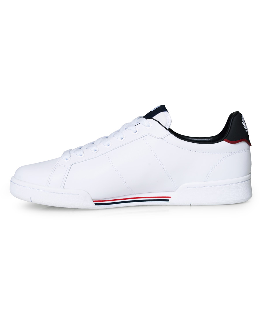 Herren | Fred Perry B722 Leather Sneaker White/Navy | Fred Perry | B722 Leather Sneaker White/Navy