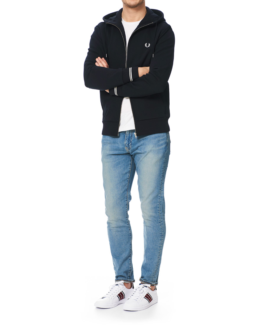 Herren | Fred Perry B721 Leather/Webbing Sneaker White/Navy | Fred Perry | B721 Leather/Webbing Sneaker White/Navy
