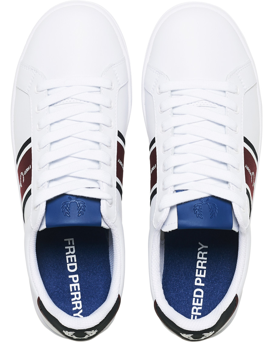 Herren | Fred Perry B721 Leather/Webbing Sneaker White/Navy | Fred Perry | B721 Leather/Webbing Sneaker White/Navy