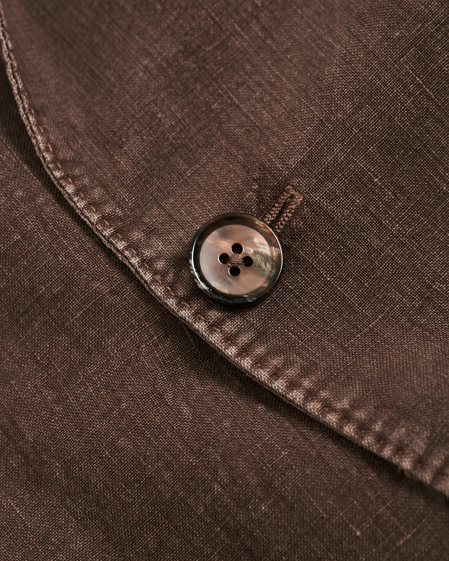 Herren | Sakkos | L.B.M. 1911 | Jack Regular Fit Linen Blazer Brown
