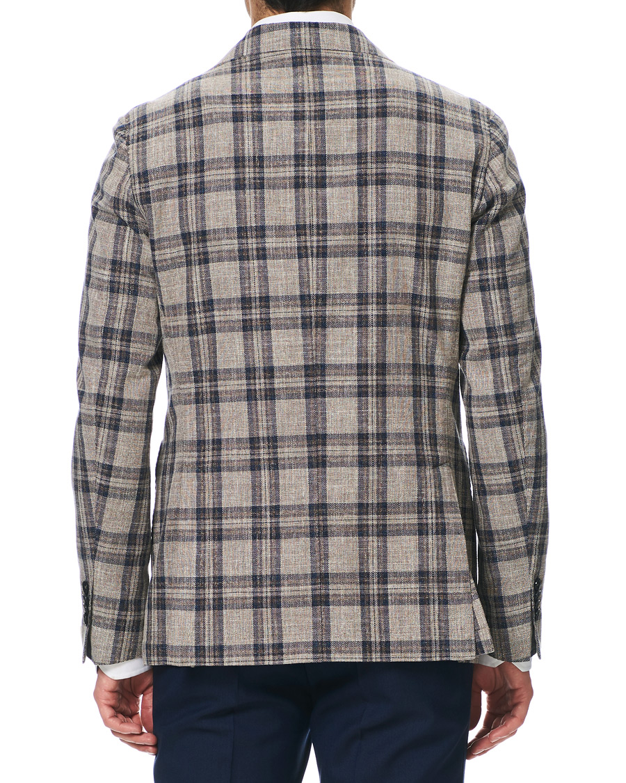 Herren | Sakkos | L.B.M. 1911 | Jack Regular Fit Checked Cotton Blazer Beige/Navy